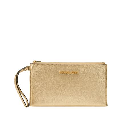 michael kors bedford clutch gold|Michael Kors gold clutch.